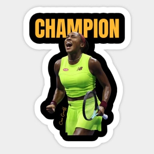 Coco Gauff Tennis player USA Open Sticker